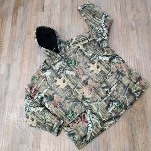 Break Up Infinity‎ Mossy Oak Camo Fleece Lined Coat Hooded Zip Mens Size 2XL